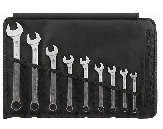 Pilot - 9 Piece Metric Combination Spanner Wrench Set 9-22mm
