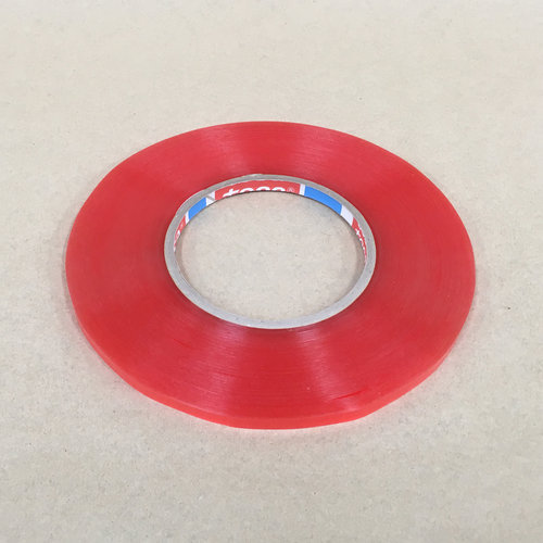 Transparent Double Sided Self-adhesive Tape, Red